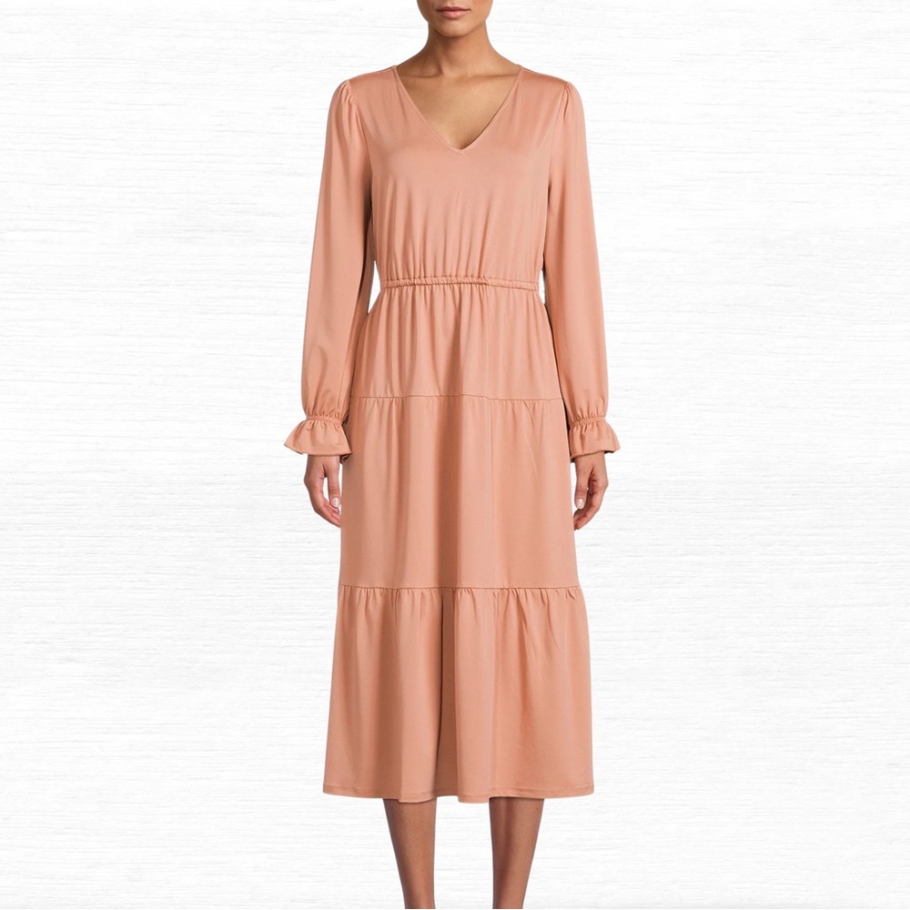 🌸 Blush Heather B 3/4 Sleeve Tiered Dress 🌸